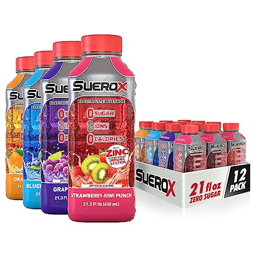 SueroX Zero Sugar Electrolyte Drink for Hydration and Recovery, Unique