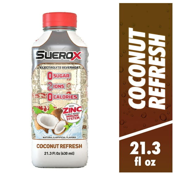 Suerox Coconut Electrolyte Drink, Hydration Zero Sugar, 21.3 fl oz