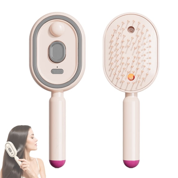 Suerteyay Hair Straightener, Suerteyay Hair Brush, Built-In Spray Module with Elastic Air-Cushion Base, Liquid Reservoir, Compact and Lightweight Body, For Quick Styling and Business Trips