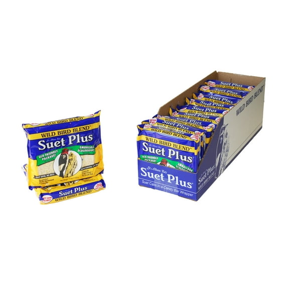 Suet Plus Suet Cakes 12 Pack of 11 oz Bird Suet Cakes Wild Bird Blend