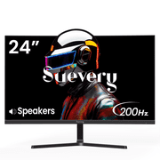 Suevery 24" 200Hz Gaming Monitor, IPS 1080p FHD Computer Monitor, Built-in Speakers, 120% sRGB, FreeSync, Blue Light Filter, Wall Mountable, HDMI/DP, Black