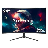Suevery 24 Inch 200Hz Curved Gaming Monitor, FHD 1080P Frameless Computer Monitor,99% sRGB,1 ms(GTG) with AMD FreeSync, DP&HDMI Port, Black