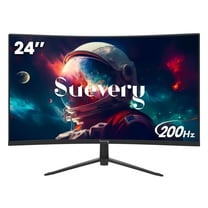 Suevery 24" Curved Gaming Monitor - 200Hz, 1080P FHD, 99s RGB, FreeSync, Frameless, HDMI/DP, Black