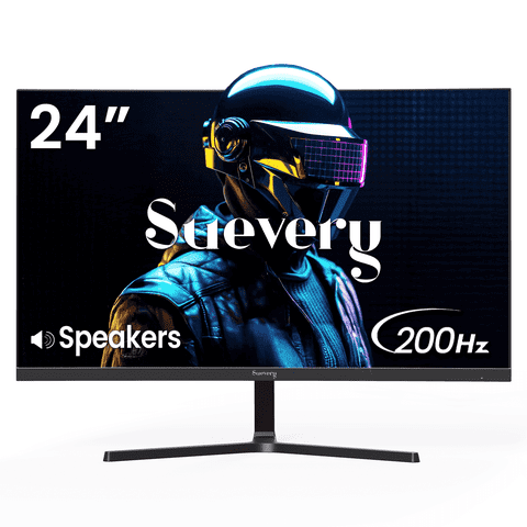 Suevery 24" 200Hz Gaming Monitor,FHD Computer Monitor, Built-in Speakers, 120% sRGB, FreeSync, HDMI/DP, Black
