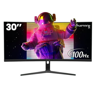 Suevery 30" Ultrawide Curved Computer Monitor, 100Hz WFHD (2560x1080), 1500R, 99 sRGB, HDMI/DP, Black