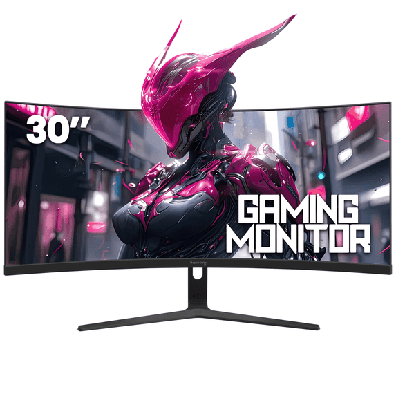 Suevery 30" 200Hz Curved Gaming Monitor, WFHD 2560x1080, 1500R,21:9, FreeSync, Low Blue Light, Wall-Mountable, HDMI/DP, Black