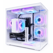 Suevery Gaming PC Desktop - AMD Ryzen 5 5500, Radeon RX 6500XT, DDR4 16GB , 512GB NVMe SSD, A520, WiFi 6, White
