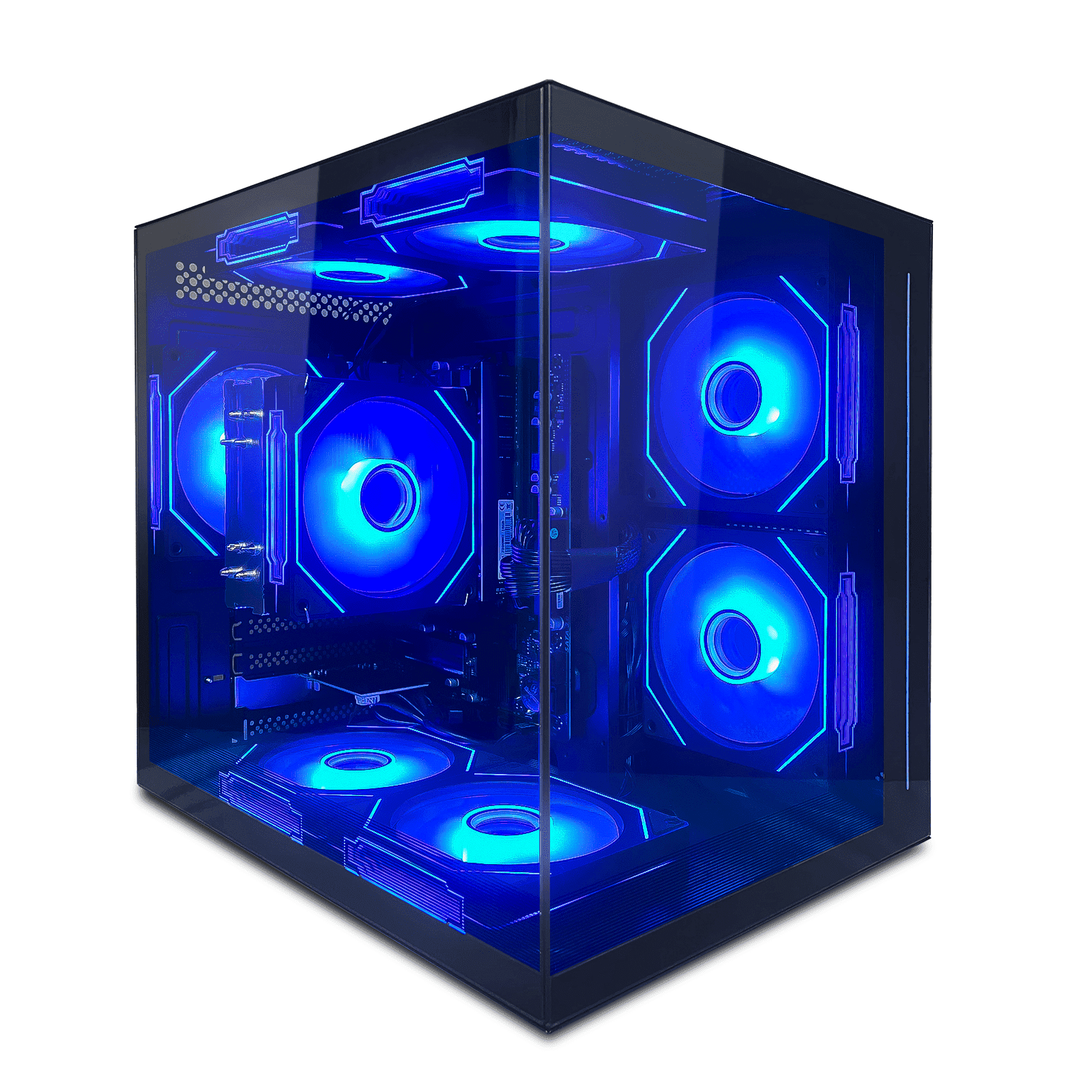Suevery Gaming PC - AMD Ryzen 5 5600GT, 16GB DDR4 RAM, 512GB NVMe SSD, Wi-Fi 6, 650W, RGB Fans, Black