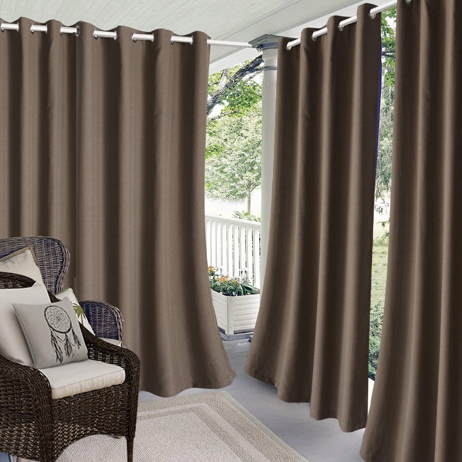 Sueyeuwdi Curtains Blackout Curtains Waterproof Outdoor Pavilion ...