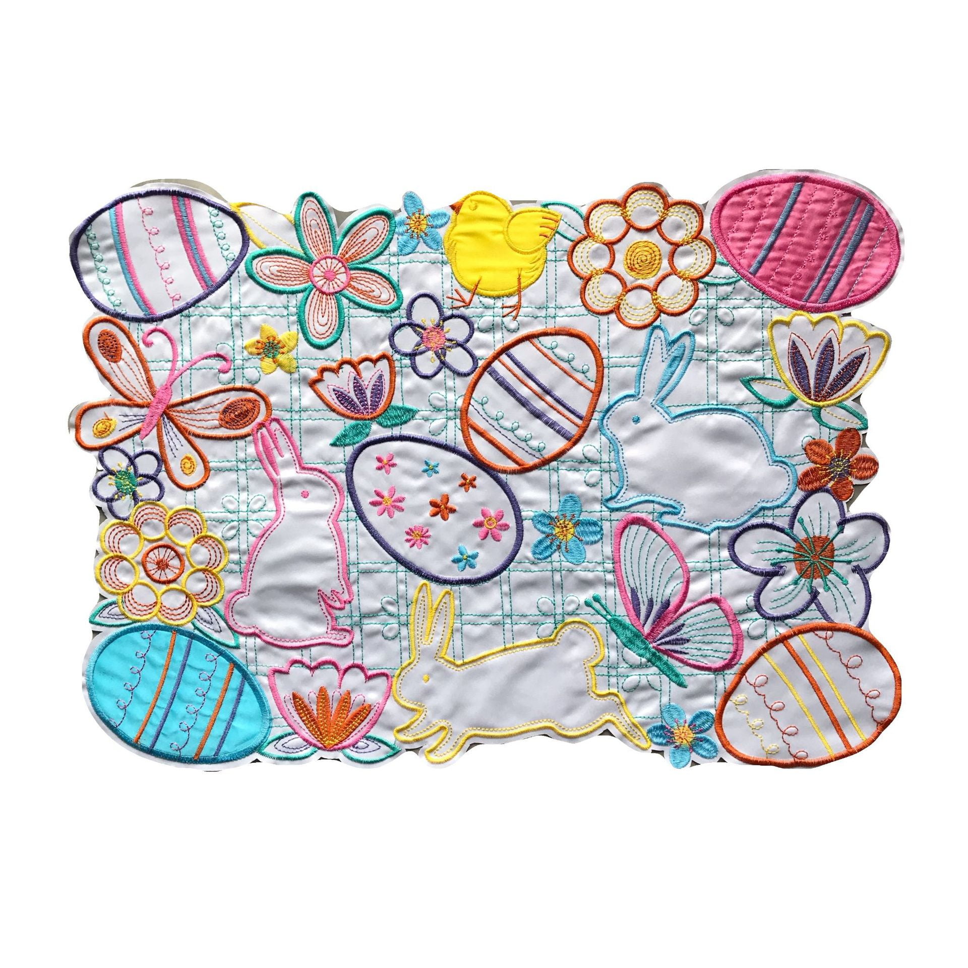 Sueyeuwdi Easter Eggs Placemats Inside Style Girly Tablecloth Easter Bunny Egg Placemat Dorm