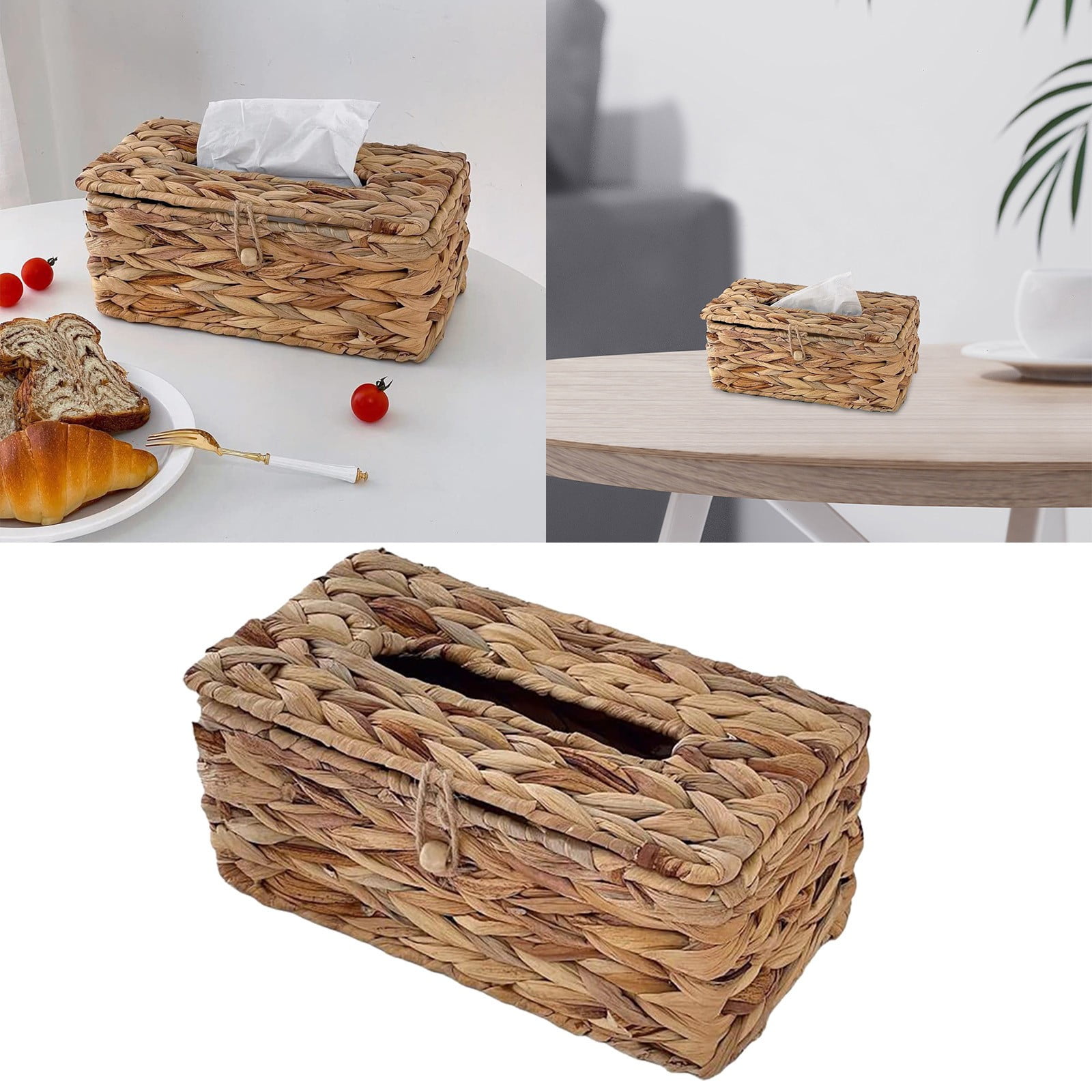 Sueyeuwdi Kleenex Tissues Boxes Paper Towel Holder Woven Water Hyacinth ...