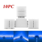 Sueyeuwdi Night Light Desk Lamp 10Pc Quick Light Connector Led Fitting Light Strip Connector Connector Connector Tools & Home Improvement Room Decor Home Decor White 10*10*3cm