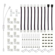 Sueyeuwdi Night Light Desk Lamp Connector Kit Strip 8 includes 10Mm Strip Of Led Fitting for 5050 Led 4Pin Types Led Light Room Decor Home Decor White 18*14*4cm
