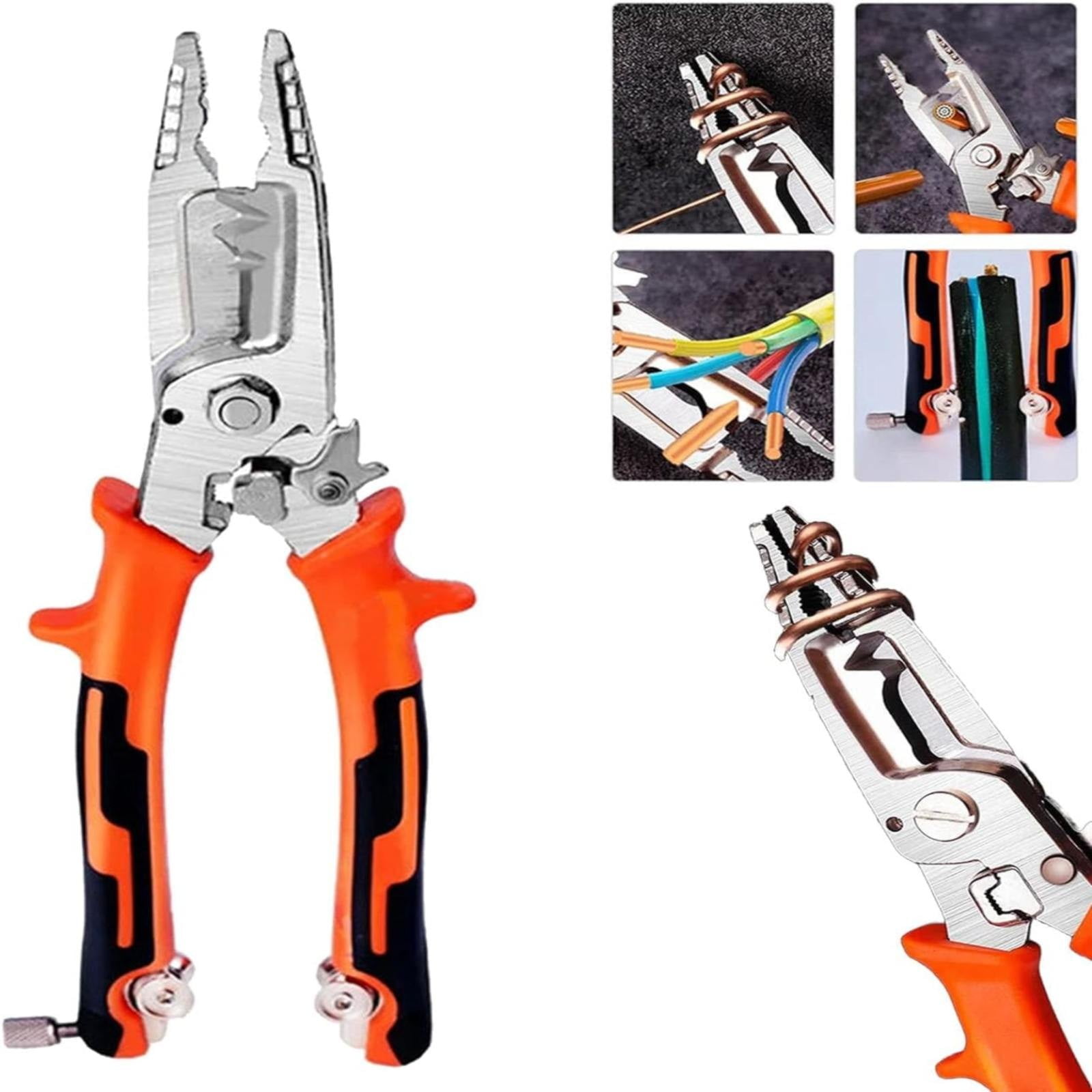 Sueyeuwdi Tongs Wire Stripper 10 in 1 Hand Tool Multifunction Wire