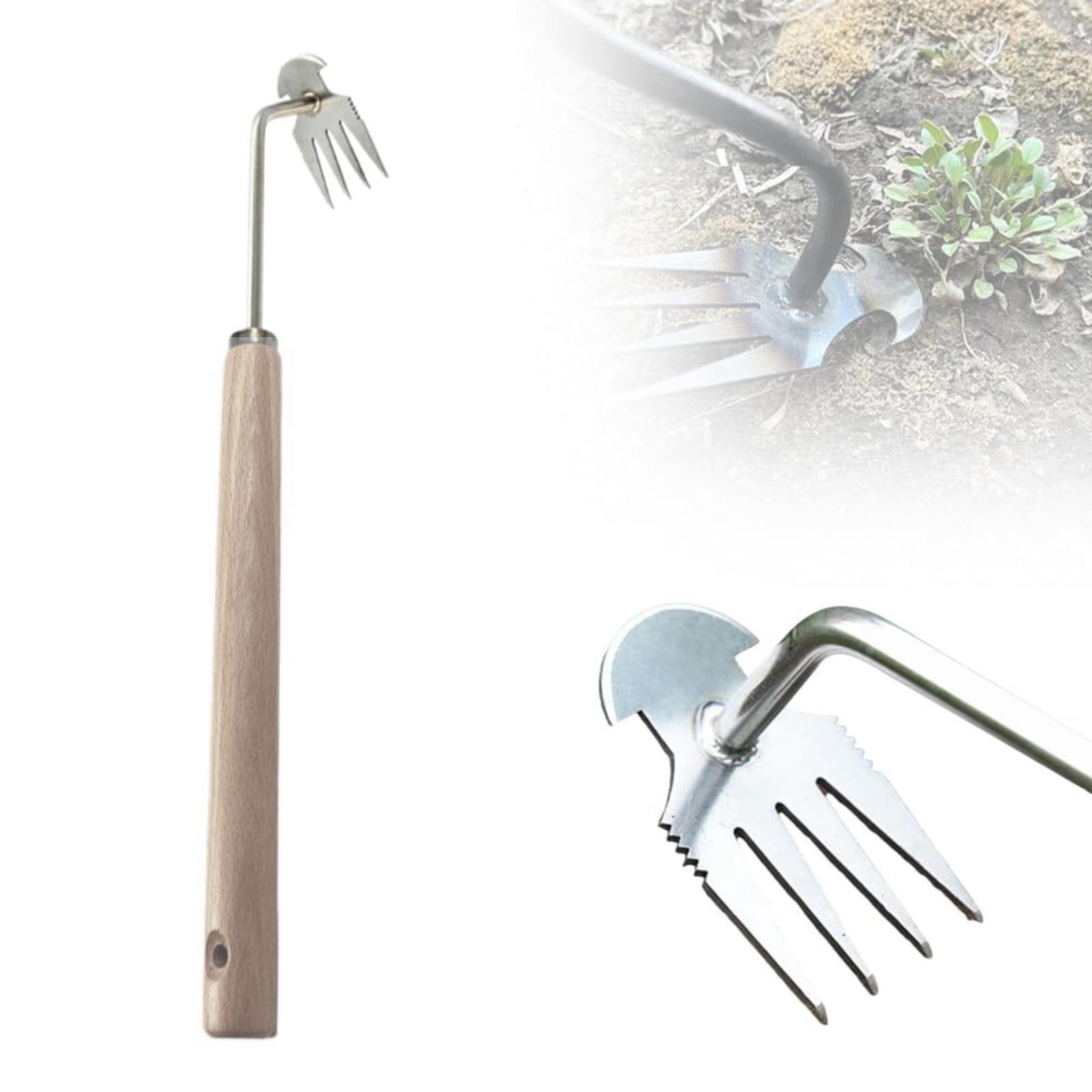 Sueyeuwdi Weed Puller Lawn Mower Weeding Artifact Uprooting Weeding Tool 2024 Upgrade 4 Teethes