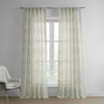 thumbnail image 1 of Suez Natural Embroidered Faux Linen Sheer Curtain (1 Panel), Suez Natural, 50W X 108L, 1 of 9