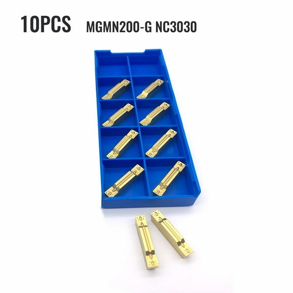 Sufanic 10 PCS MGMN200 Grooving Carbide Inserts Lathe Cutter Turning Parting Tools Set