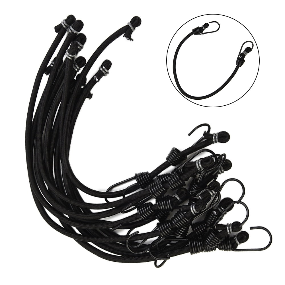 Sufanic 10Pcs Heavy Duty Elastic Bungee Cords, Luggage Cord 12inch