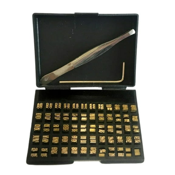 Sufanic 120Pcs Hot Stamp Copper Letters Thermal Ribbon Printing Font,2*3*15mm