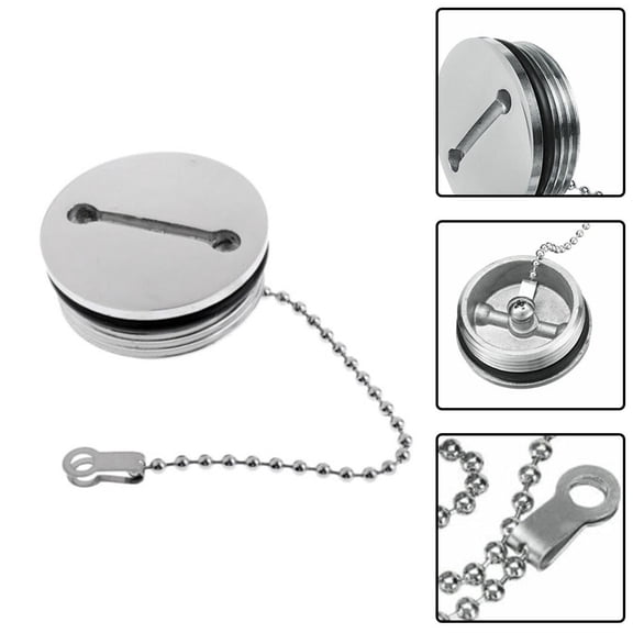 Sufanic 2" Fuel Gas Tank Cap with Chain Spare Yacht Replacement Hardware
