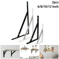 thumbnail image 1 of Sufanic 2 X Metal Shelf Bracket L Shape Thickened Corner Brace Shelf Right Angle Bracket, 1 of 10