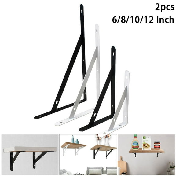 Sufanic 2 X Metal Shelf Bracket L Shape Thickened Corner Brace Shelf Right Angle Bracket