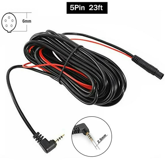 Sufanic 29Ft Car Dvr Backup Rear View Camera 2.5Mm Extension Cable 5 Pin Cord Wire