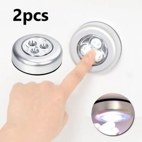Sufanic 2Pack Led Touch Push Light Self-Stick On Click Battery Button Spot Lights