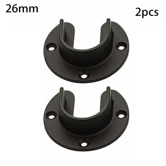 Sufanic 2Pcs Stainless Steel Clothes Closet Rod Bracket Flange Lever Support Holder Hanger