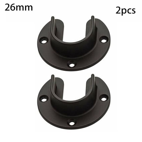 Sufanic 2Pcs Stainless Steel Clothes Closet Rod Bracket Flange Lever Support Holder Hanger