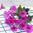 thumbnail image 1 of Sufanic 3Pcs Artificial Vine Silk Petunia Flowers for Outdoor/Indoor Patio Lawn Garden Decor,Purple, 1 of 8