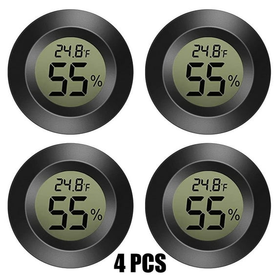 Sufanic 4Pcs LCD Mini Digital Thermometer Hygrometer Temperature Humidity Humidity Meter