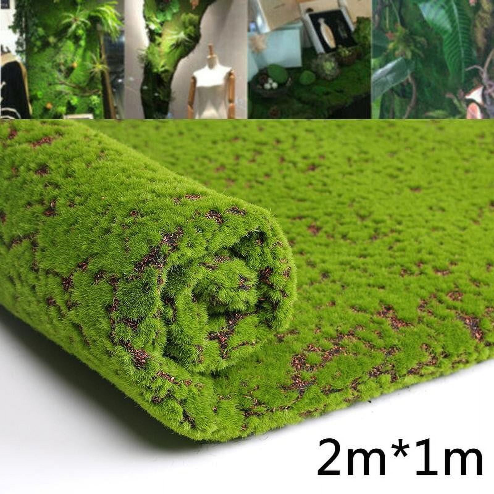 Sufanic Artificial Moss Fake Green Plants Grass for Shop Patio Wall Decor DIY,3.28x6.59Ft, Size: 100, Red