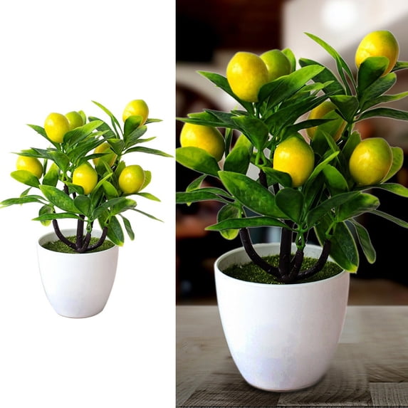 Sufanic Artificial Potted Flowers Fake False Plant Outdoor Yard Garden Home In Pot Decor