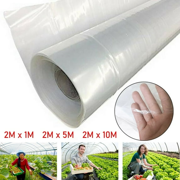 Sufanic Clear Plastic Greenhouse Poly Film Polyethylene Greenhouse Film Hoop Green House Plastic Cover for Farms,Agriculture,Garden,6.56x32.8Ft