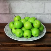 Sufanic Fake Apple, 10Pcs Mini Simulation Super Small Apples Foam Plastic for Home House Kitchen Party Photography Decoration,Green Apple