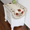 thumbnail image 1 of Sufanic Lace Tablecloth,Oval Vintage Embroidered Lace Tablecloth Floral Table Cloth/Mat Decoration,16x34inch, 1 of 5