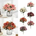 thumbnail image 1 of Sufanic Silk Peony Artificial Flowers Fake Bouquet for Wedding Party Decor,Orange, 1 of 9