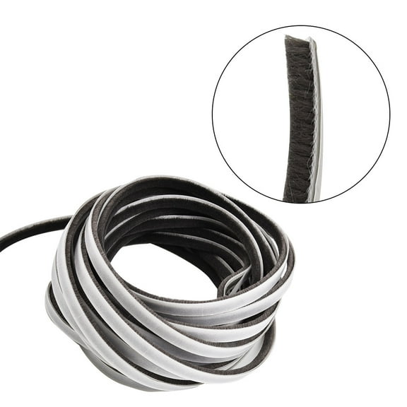 Sufanic Weather Stripping Brush for Sliding Windows/Doors Frame Side,Pile Self Adhesive Weatherstrip Seal Strip Sealer Draft Stoppers (32.8Ft, White)