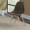 thumbnail image 1 of Suff Plastic Dining Side Chairs, Set of 2, Brown, 1 of 6