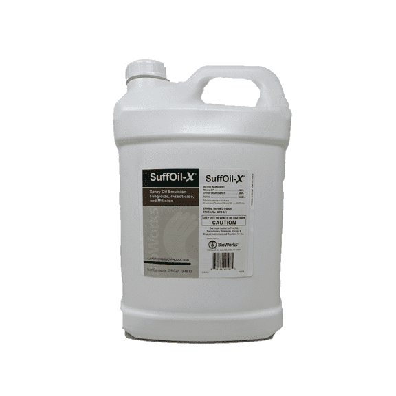 SuffOil-X Insecticide Miticide Fungicide OMRI Listed - 2.5 Gallon Jug by Bioworks