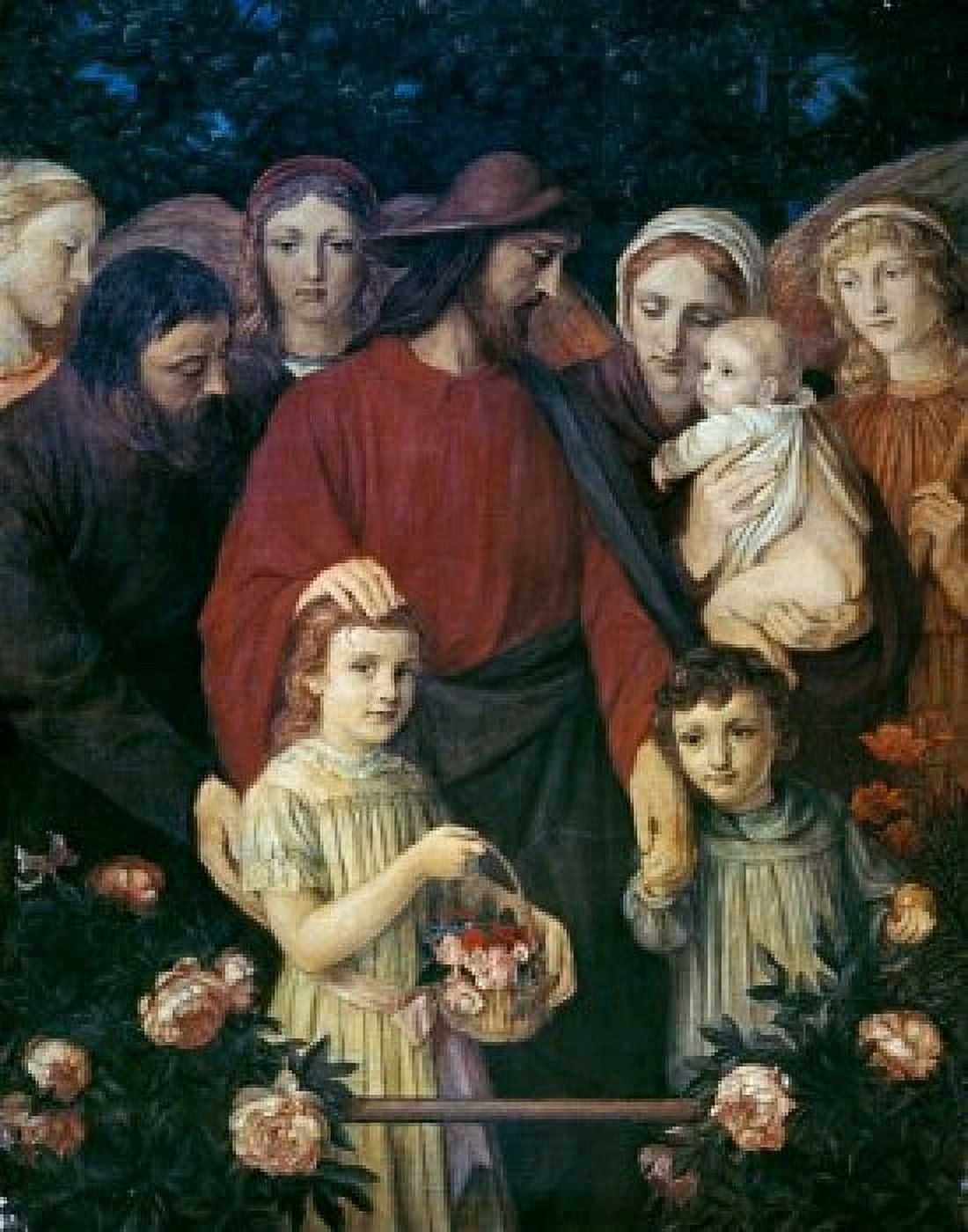 Suffer Little Children by Wilhelm August Steinhausen oil on canvas (1846-1924) Canvas Art - Wilhelm August Steinhausen (24 x 36)
