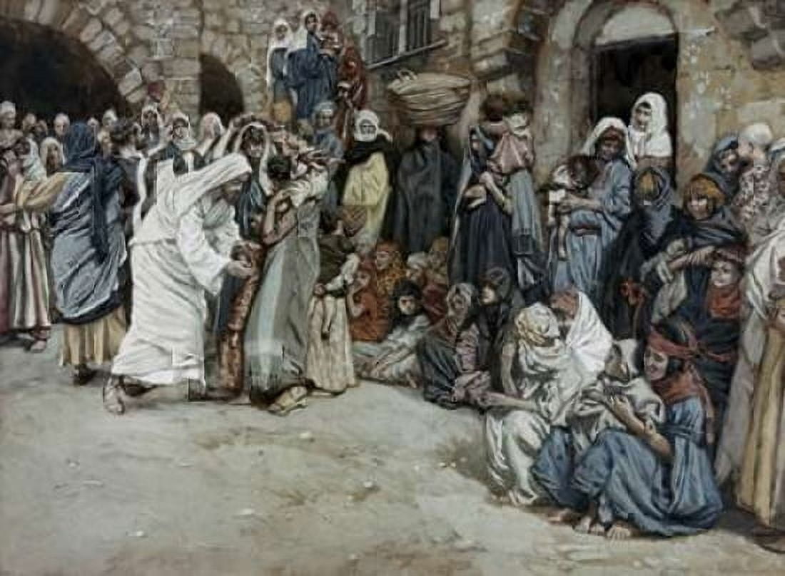 Suffer The Little Children Come Unto Me Canvas Art - James Jacques Tissot (18 x 24)