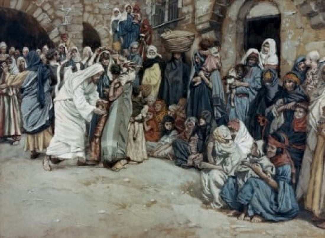Suffer the Little Children Come Unto Me James Tissot (1836-1902 French) Canvas Art - James Tissot (18 x 24)