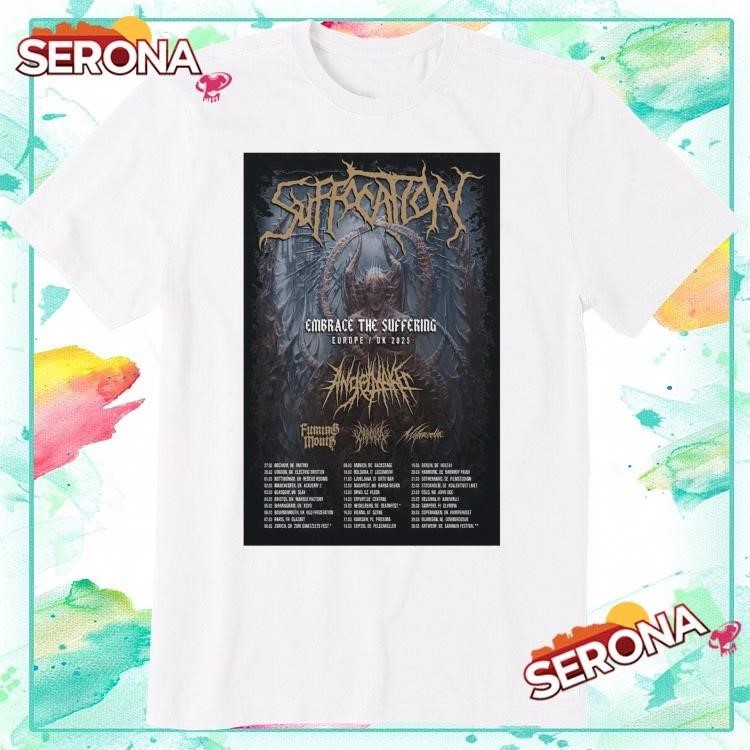 Suffocation Embrace The Suffering Euuk Tour 2025 Shirt