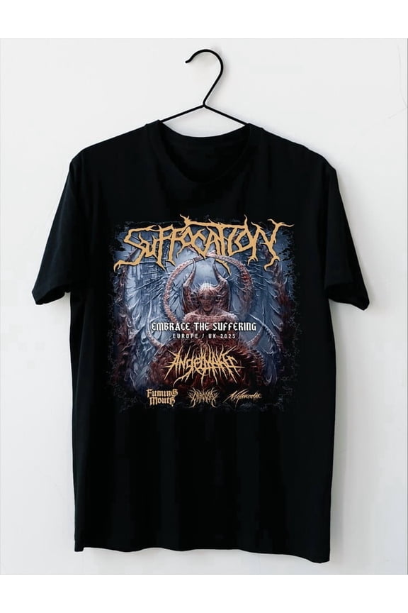 Suffocation - Embrace The Suffering Tour 2025 Black All Size Shirt AR922