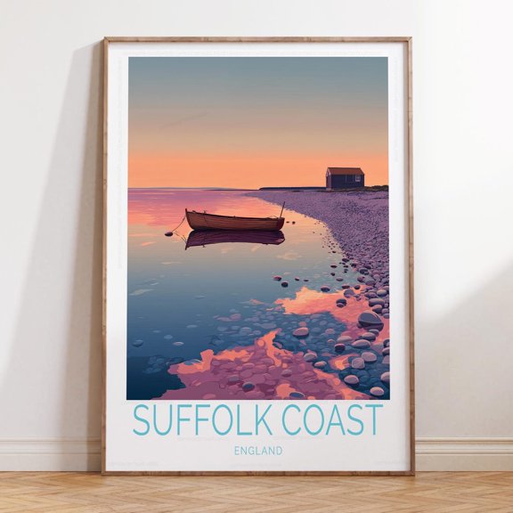Suffolk Coast England Rural Seaside Travel Print Unframed Paper Print