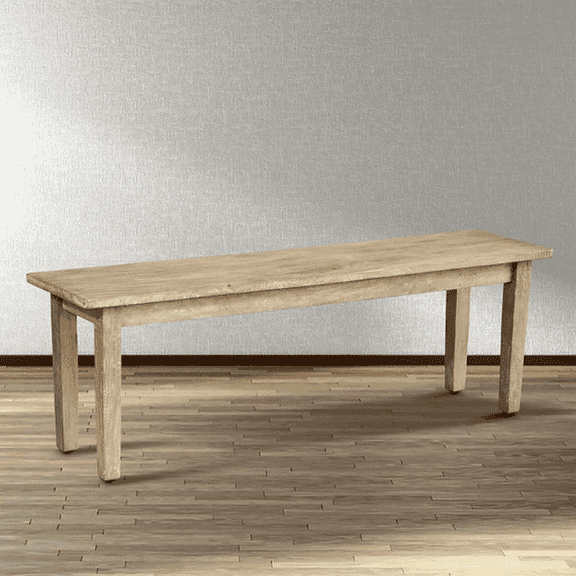 Suffolk Mahogany Solid Wood Bench - Rustic Grey Wash