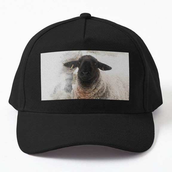 Suffolk Ram Baseball Cap, Farm Animal Photograph Design, Classic Hat Style