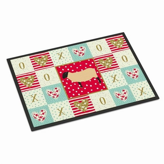 Caroline's Treasures CK5399JMAT Suffolk Sheep Love Door Mat, Indoor Rug or Outdoor Welcome Mat 24x36 Doormat, 36"L x